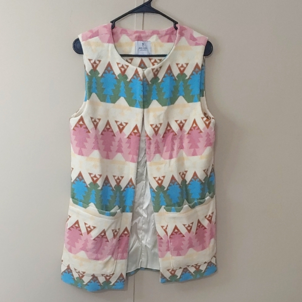 Dudley Stephens Women's Tribal Vest Vello Fleece Canyon Road Size M